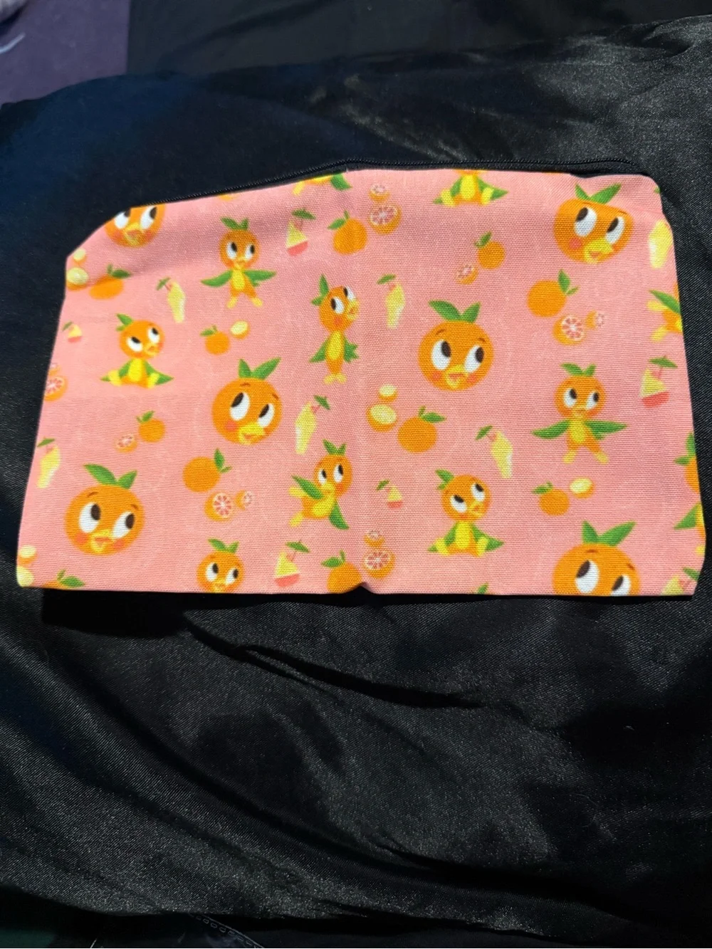 Orange Bird Makeup Bag